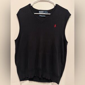 Ralph Lauren Black V-Neck Sweater Vest
